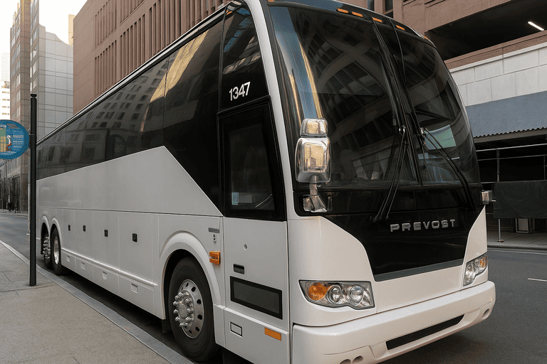 a Charter Bus Rental New Rochelle coach bus